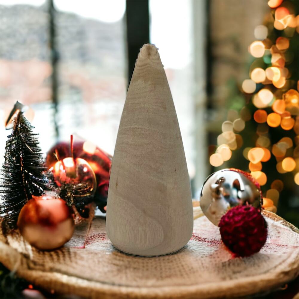 Nordstrom Natural Wood Tiered Christmas Tree Tabletop Figurine Holiday Decor NEW